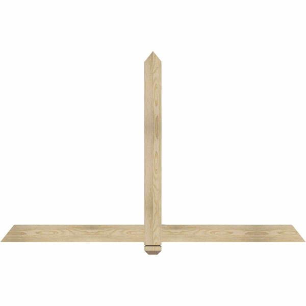 Ekena Millwork Eugene Rough Sawn Timber Gable Bracket, Douglas Fir, 72"W x 45"H x 2"D x 4"F, 15/12 Pitch GBW072X45X0204EUG00RDF - main